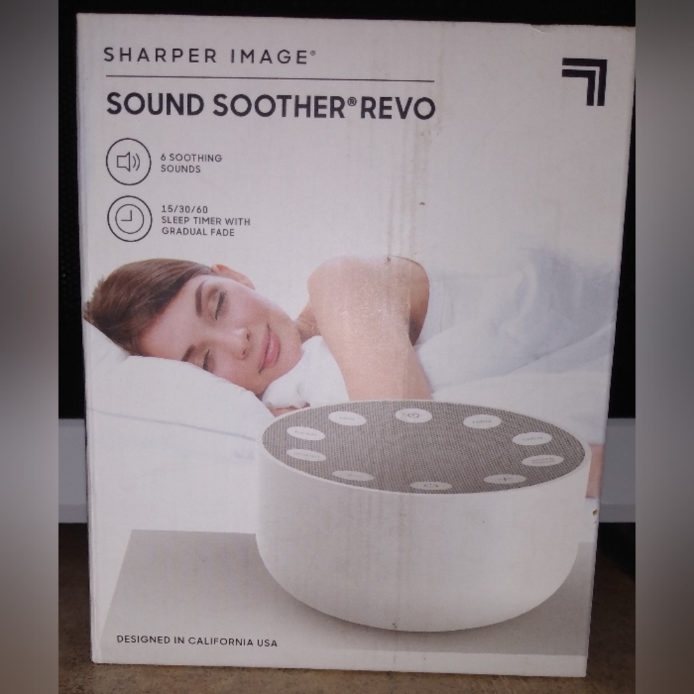 New Sharper Image Sound Soother Revo 6 Sounds USB Or Battery Operated